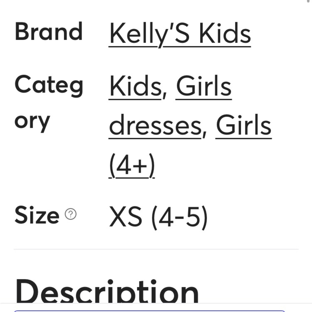 Kelly's Kids Blue and White Overall Style Dress size 2T - Picture 9 of 10